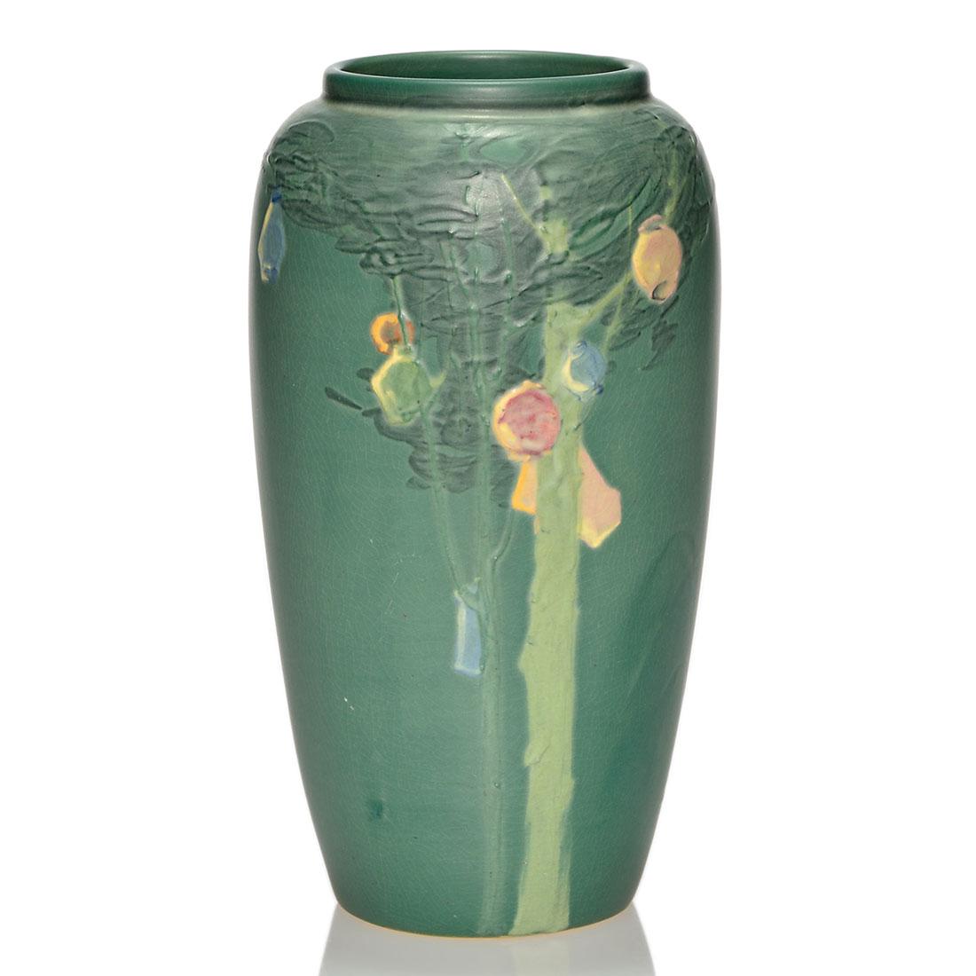 Weller Hudson vase, ornaments, 9 1/8 inches (1 of 1)