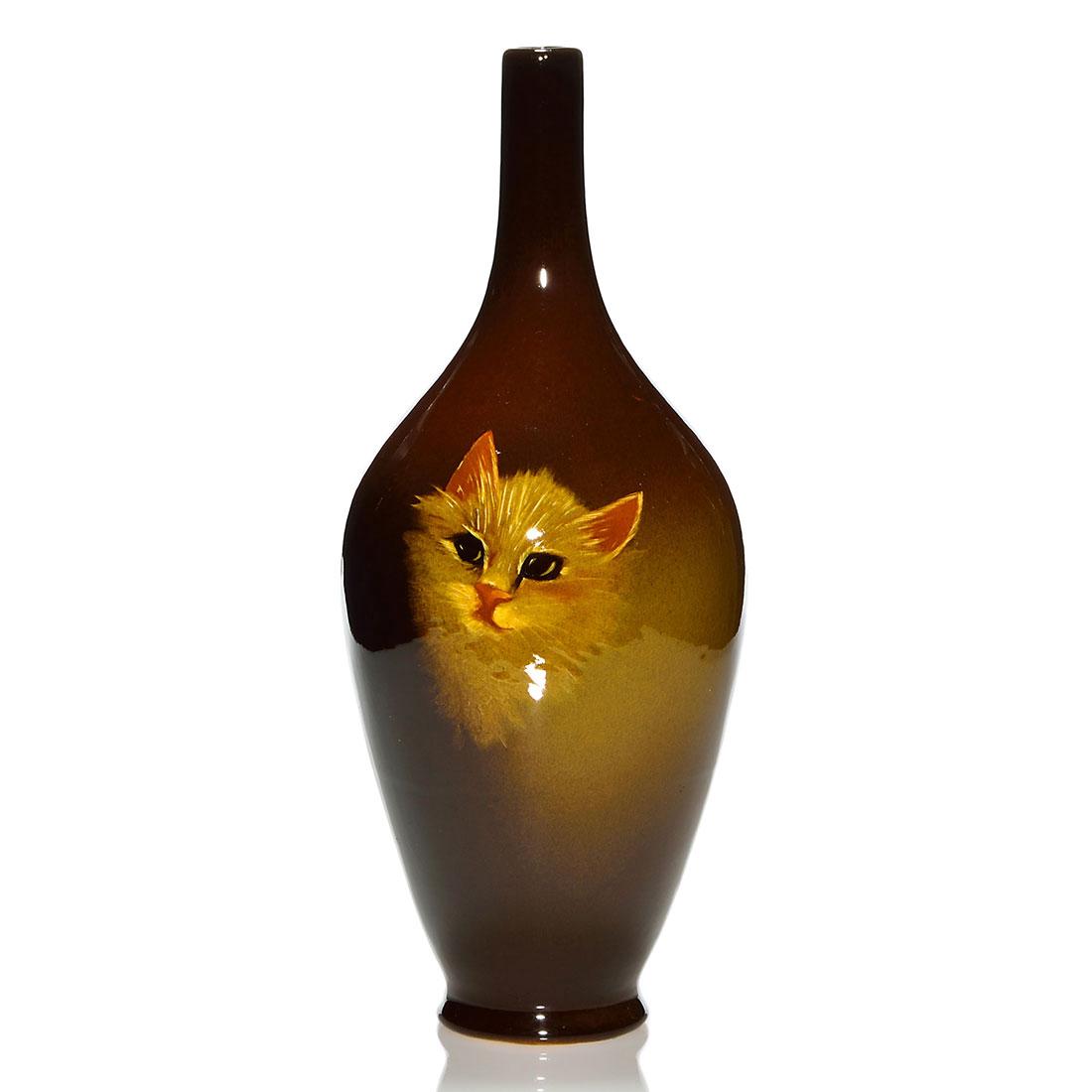 Owens Utopian "Cat" vase, 16 3/8 inches (1 of 1)