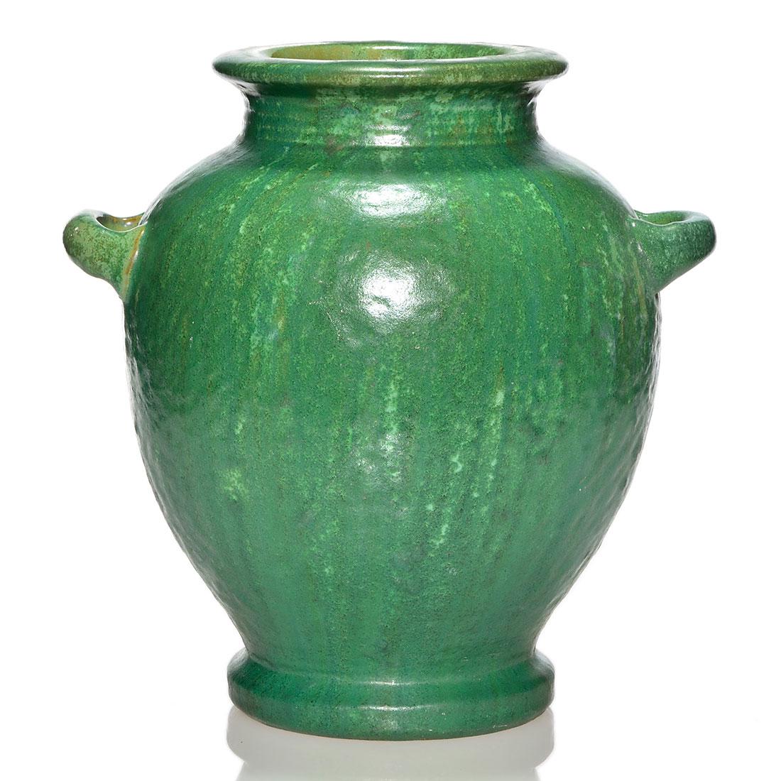 Fulper vase, Cucumber Crystalline, 12 inches (1 of 1)