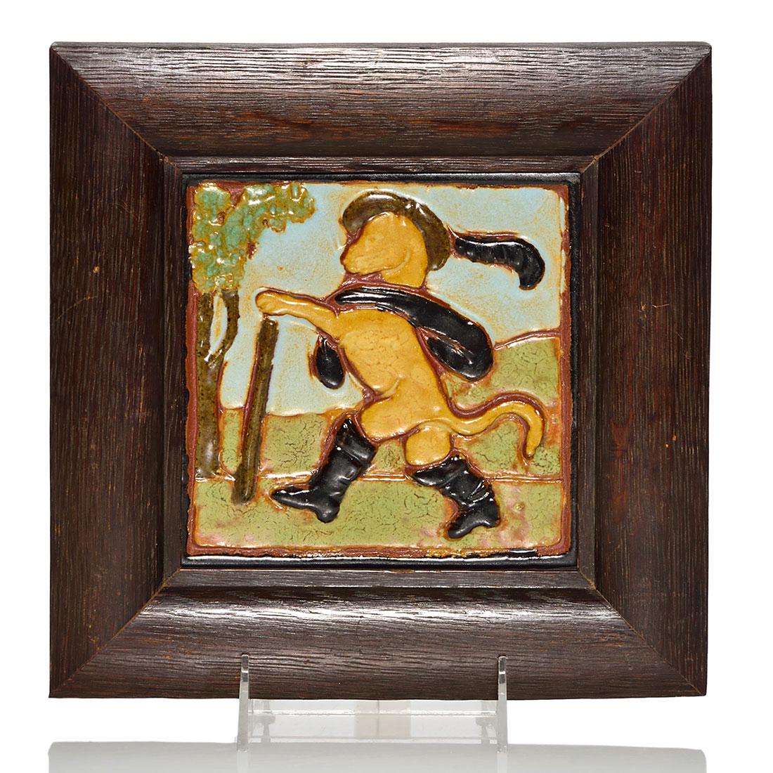 Mueller Tile Company "Puss in Boots" tile, 6 x 6 (1 of 1)