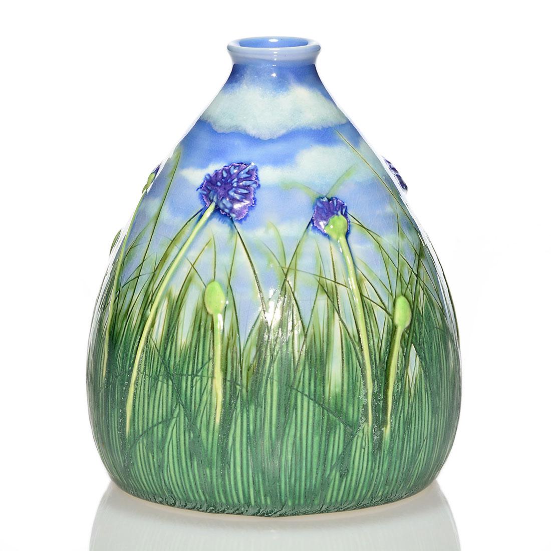 Tim Eberhardt floral vase, 2001, #508, 7 inches (1 of 1)