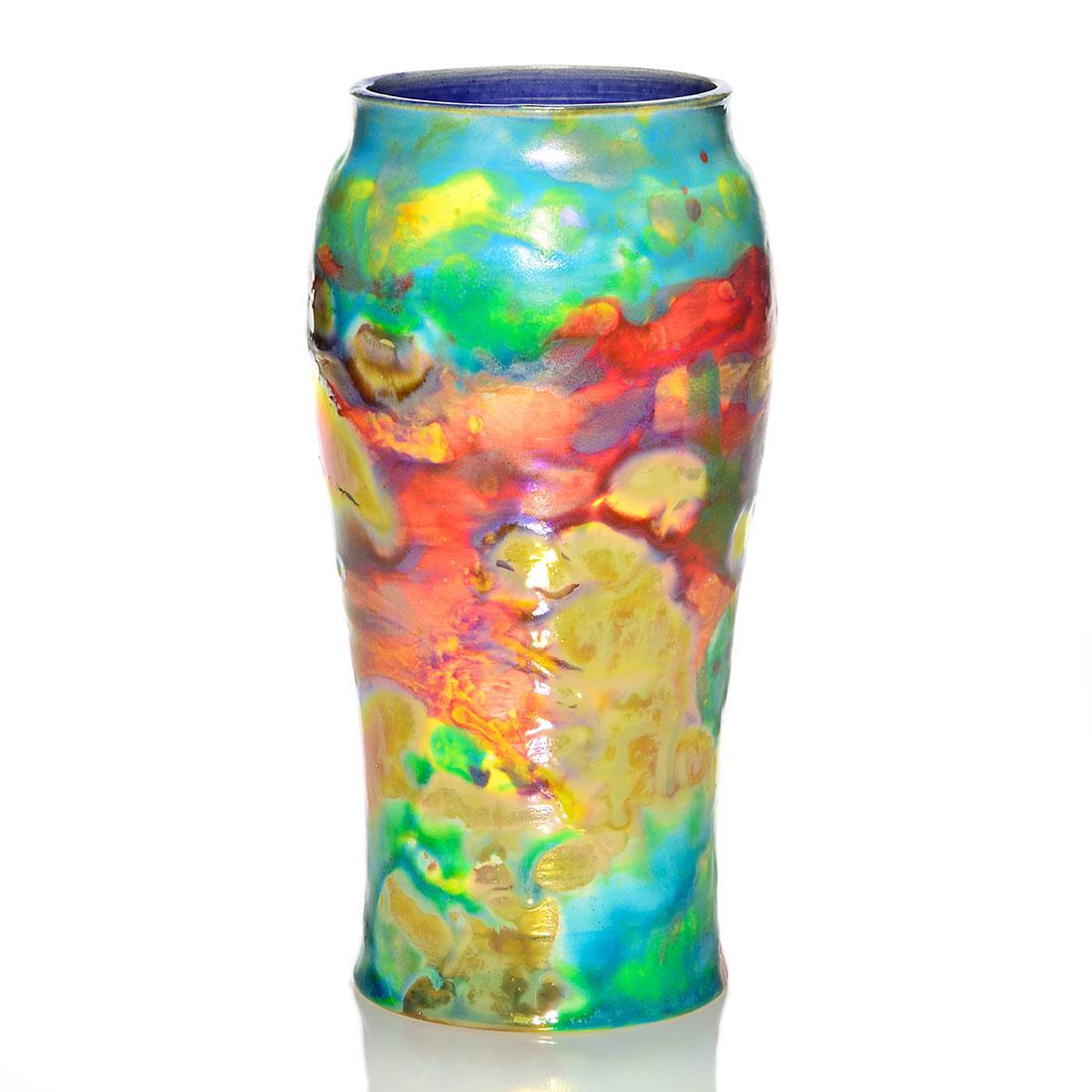 Paul Katrich luster glaze vase, #1618, 9 3/8 inches (1 of 1)