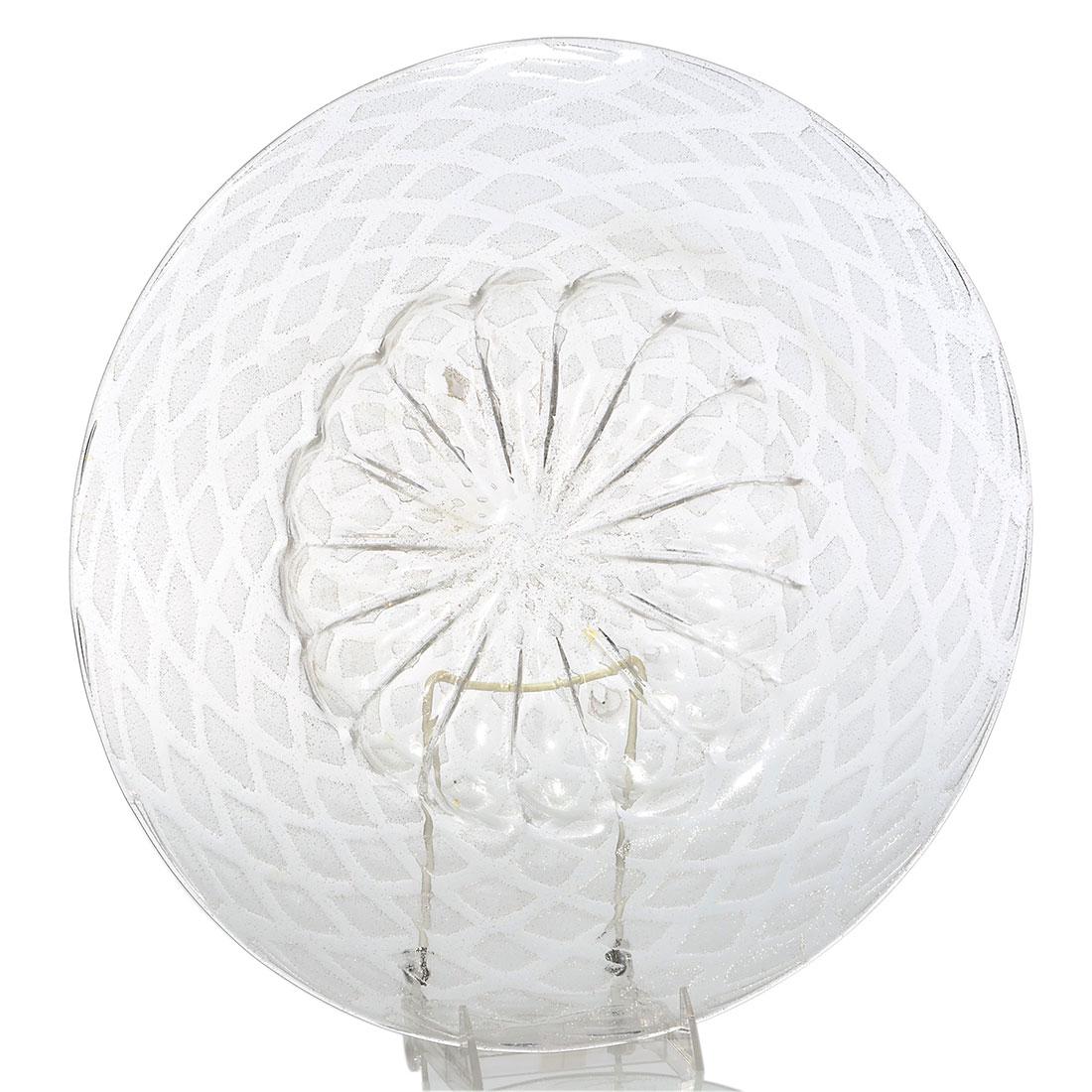 Steuben Silverina unique console bowl, 2 1/4" X 16" (1 of 2)