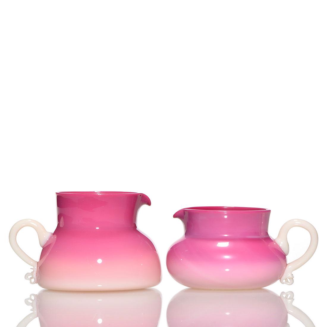 2 New England Peachblow individual creamers, 2 1/4" (1 of 1)