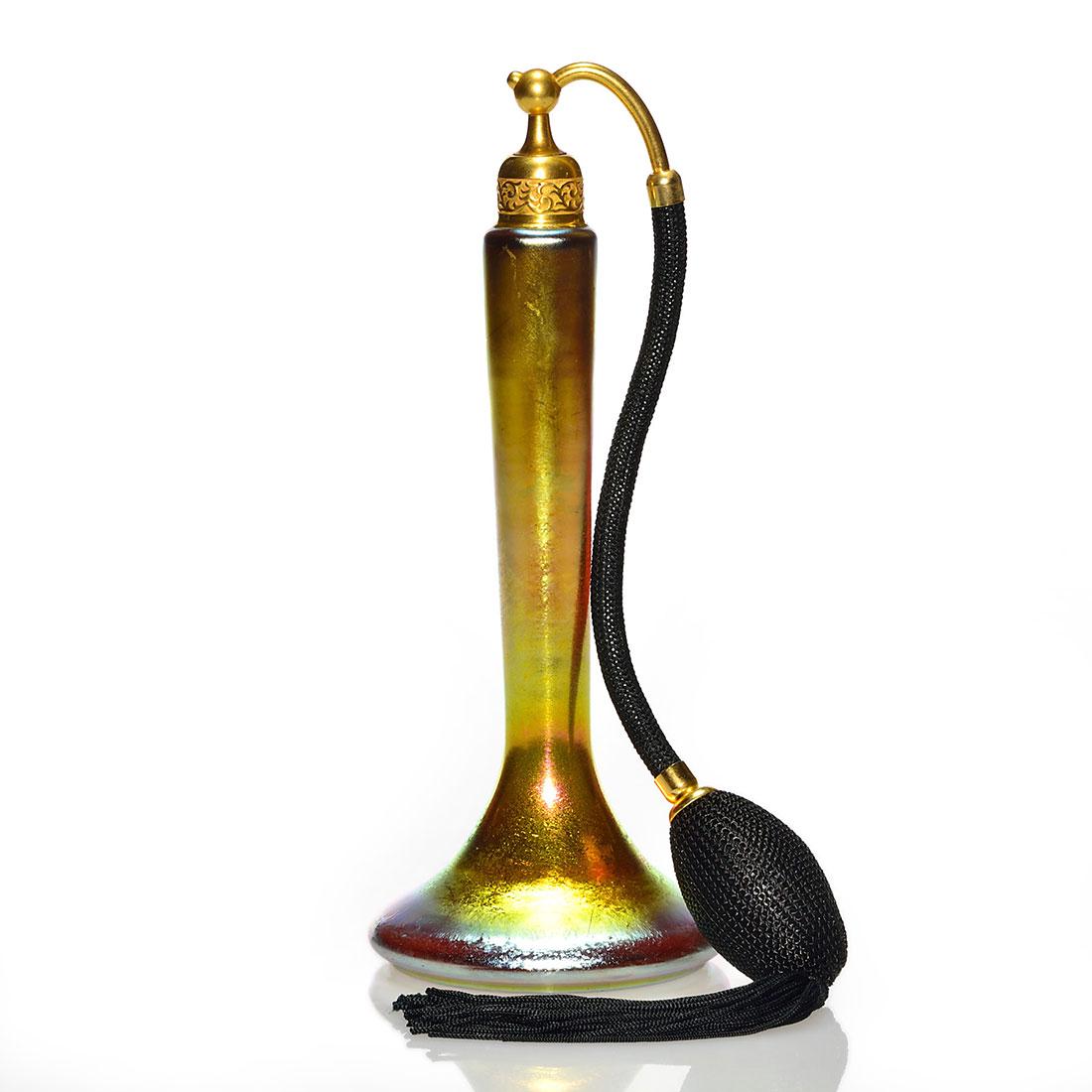 Steuben gold Aurene Devilbiss atomizer, 8 1/2" (1 of 1)