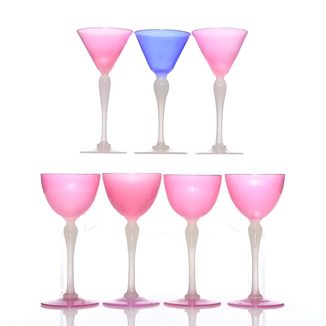 7 Steuben/Stevens & Williams Jade stemware, 6 1/2" (1 of 1)