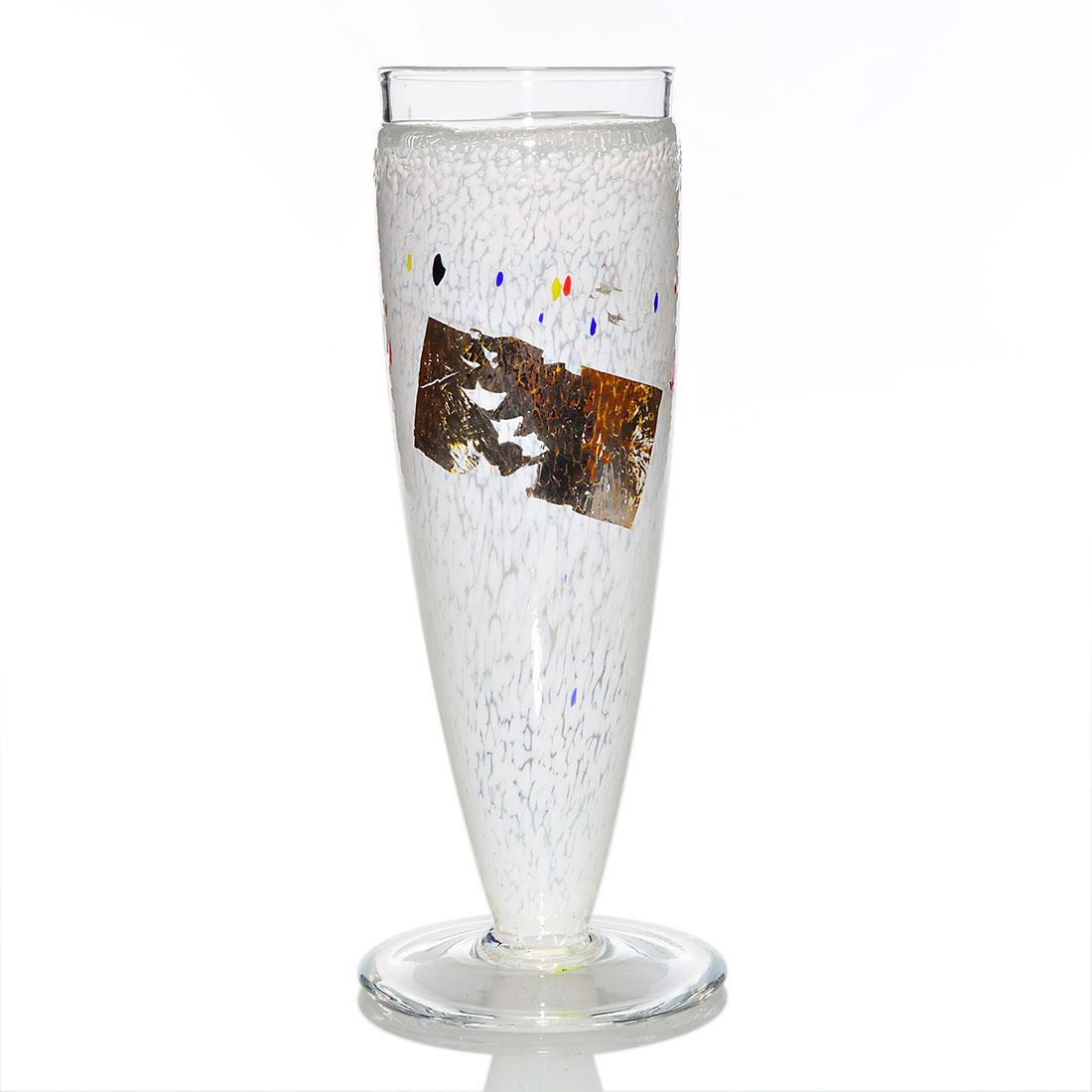 Kosta Boda, B. Vallien vase, confetti, silver, 11 1/2" (1 of 1)