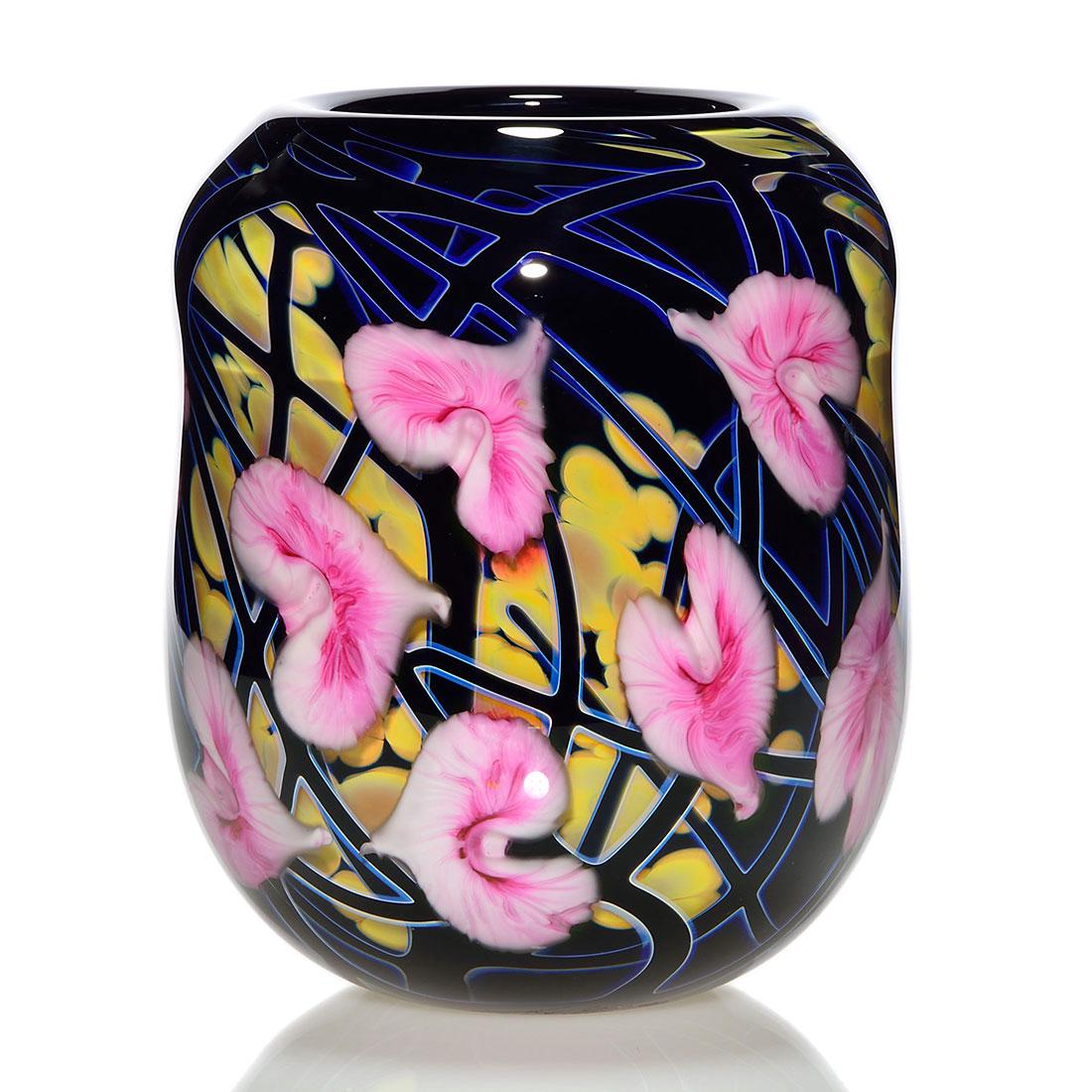 John Lotton Paperweight vase, spatter, 9" (1 of 2)