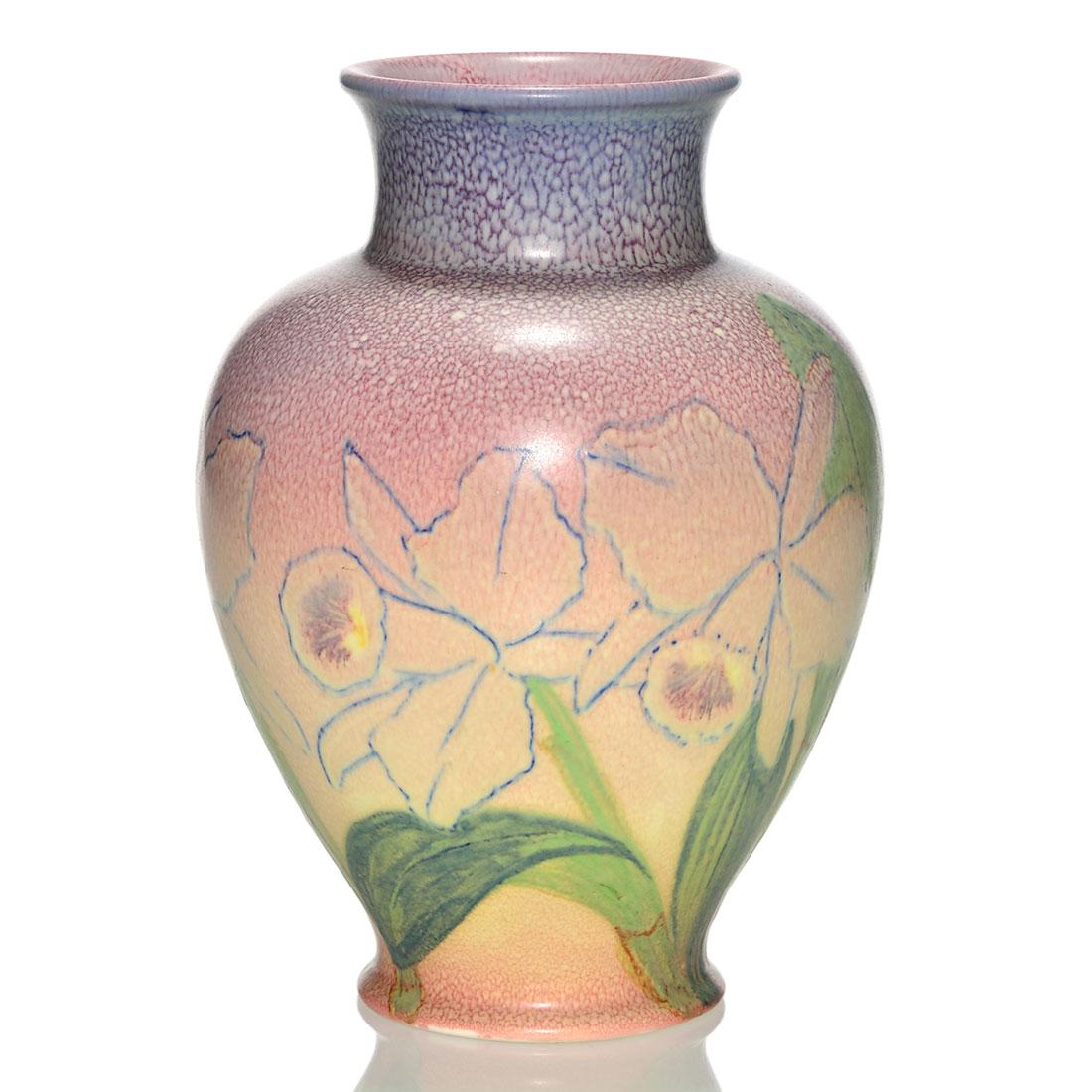 Rookwood Vellum vase, 1939, Shirayamadani, 2746, 9 1/8" (1 of 2)