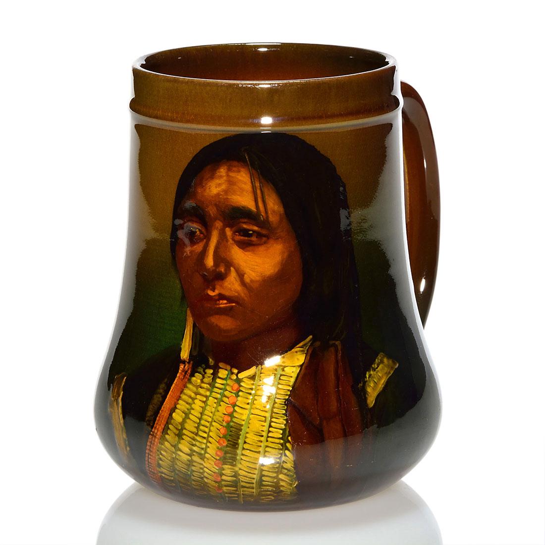Rookwood Standard mug, Indian, Horsfall, 1895, 5" (1 of 1)