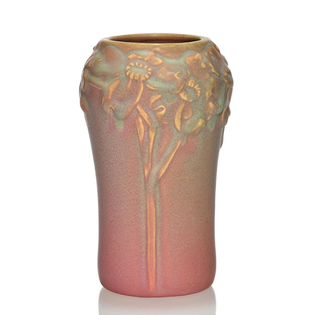 Rookwood production vase, dogwood, 1910, 1370, 7" (1 of 1)