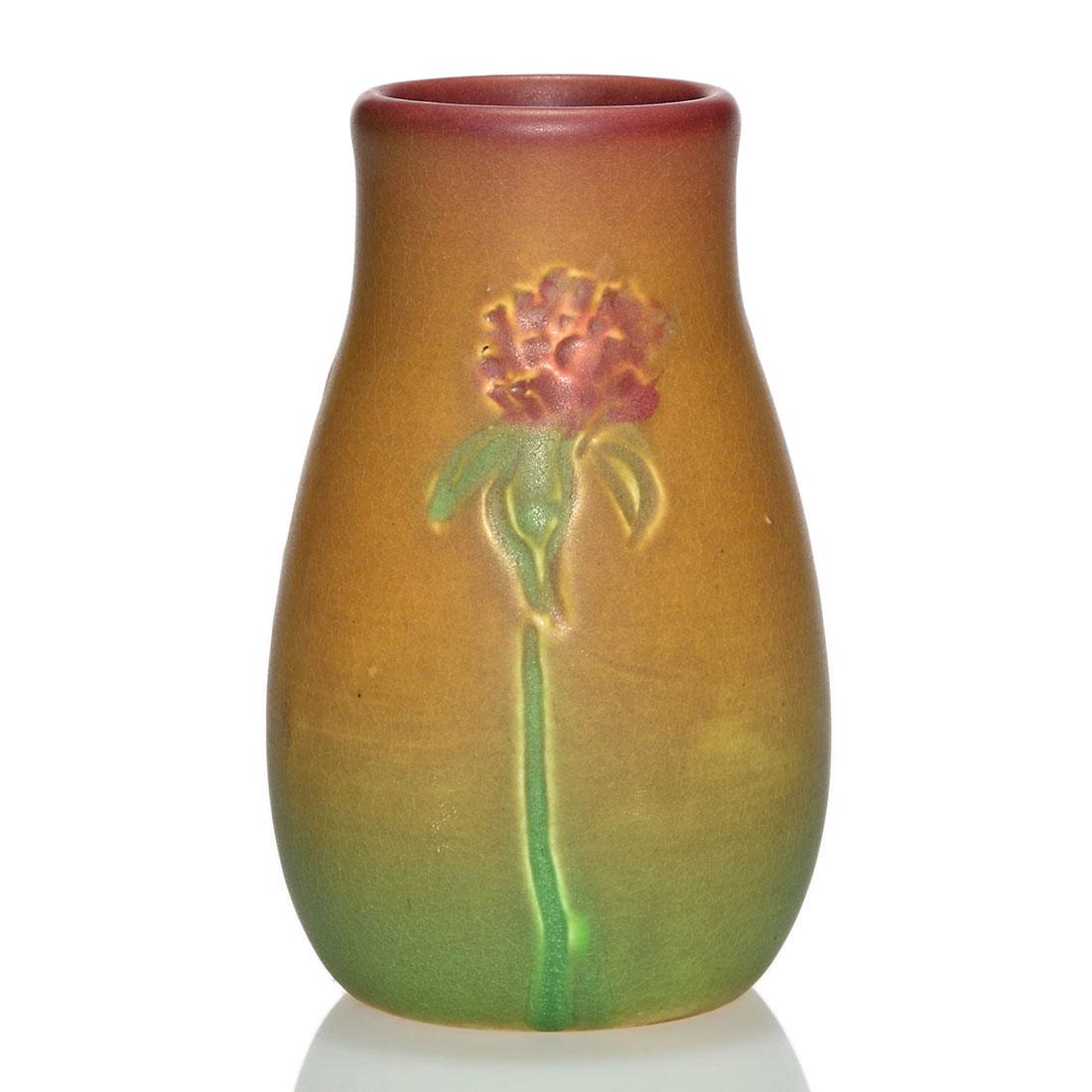 Rookwood Carved Mat vase, Toohey, 1905, 1096, 4 3/4 (1 of 2)