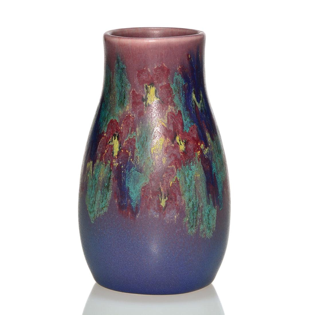 Rookwood Mat floral vase, 1924, 1096, Louise Abel, 5 (1 of 1)