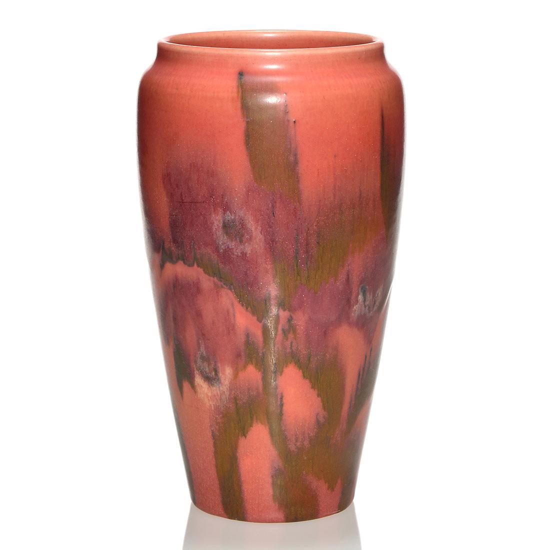 Rookwood mat vase, floral, Jensen, 1929, 1369 C, 11 (1 of 2)