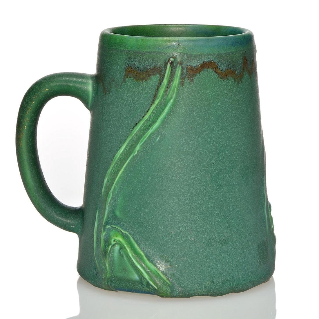 Rookwood carved mat mug, vines, Pons, 1907, 587, 5 (1 of 1)