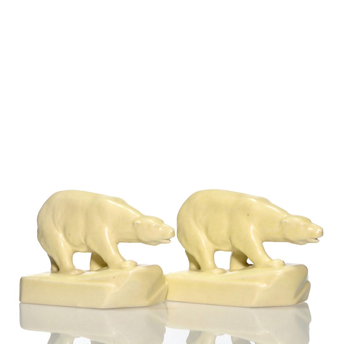 Rookwood Walking Bear bookends, 1929, 2678, 4 1/4 (1 of 1)