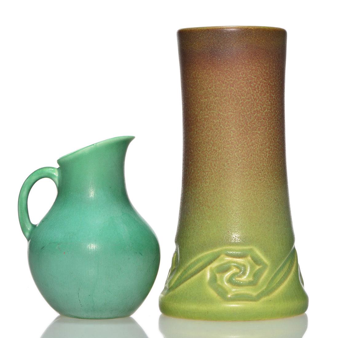 Rookwood Carved Mat vase, 1912, 1358 F, 5 7/8", (1 of 1)