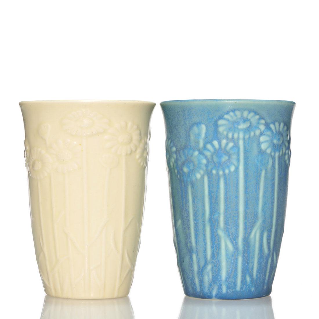 2 Rookwood production vases/tumblers, 1934, 1935, shape (1 of 1)