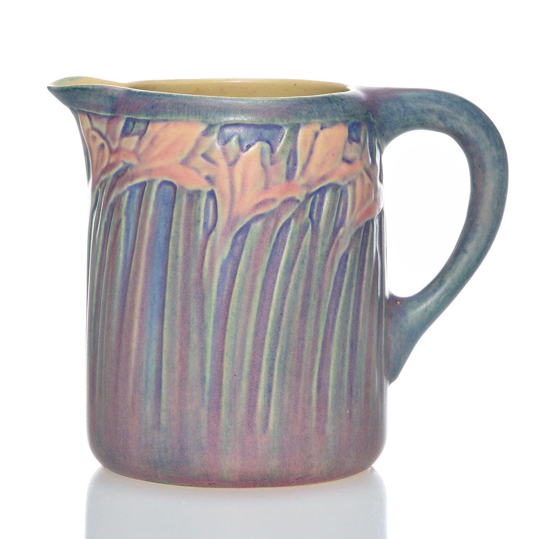 Newcomb College pitcher, flowers, Simpson, 1917, 4" (1 of 2)