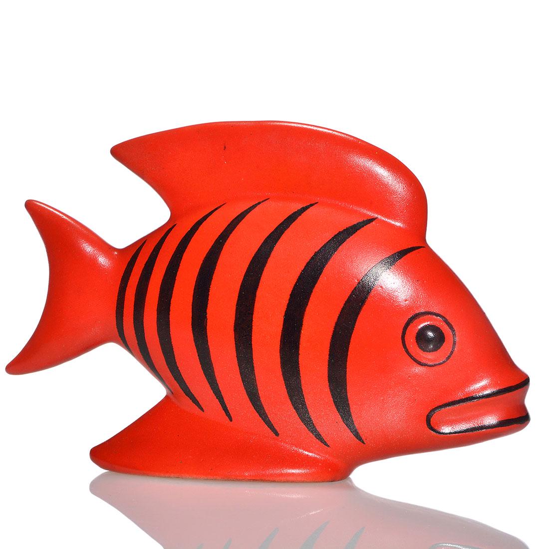 Waylande Gregory ceramic fish figure, 7 3/4" x 11 1/2" (1 of 1)