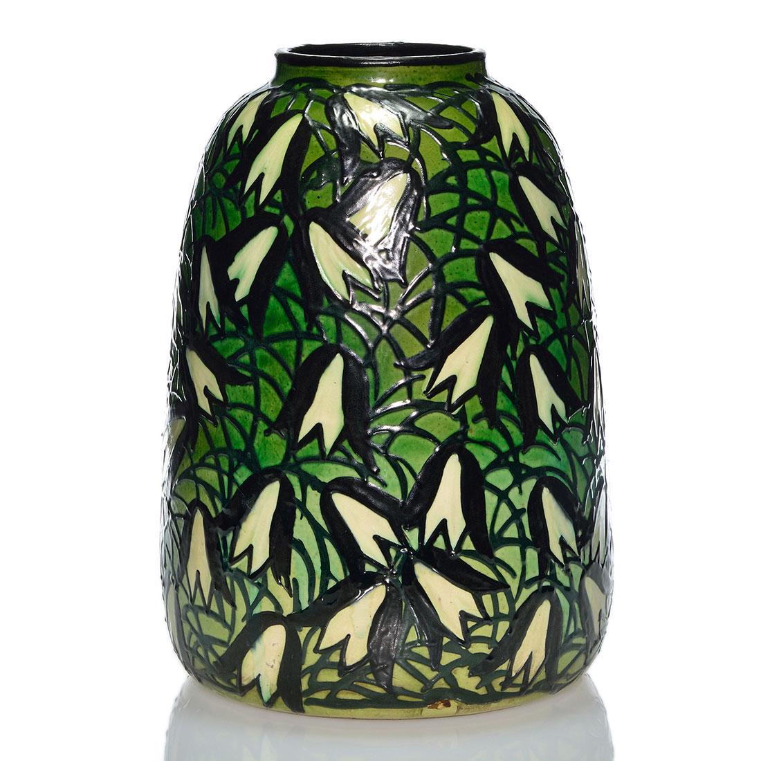 Large Tonwerke Kandern vase, Max Laeuger, 14 5/8" (1 of 2)