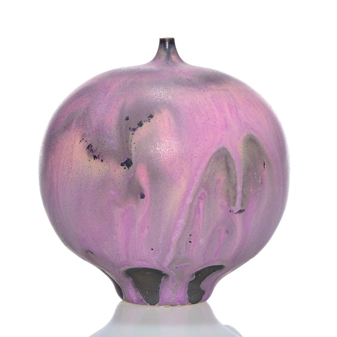 Cabat Feelie vase, pink and purple, 3 5/8" (1 of 2)