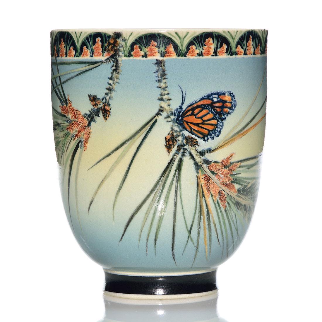 Santa Barbara Ceramic Design Vase Butterfly 8 1 4 