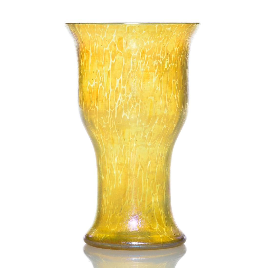 Loetz Candia Papillon chalice vase, 6 3/4" (1 of 2)