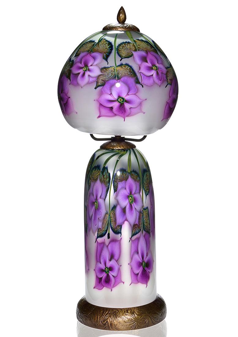 Daniel Lotton Multi Flora Paperweight lamp, 33 1/2" (1 of 4)