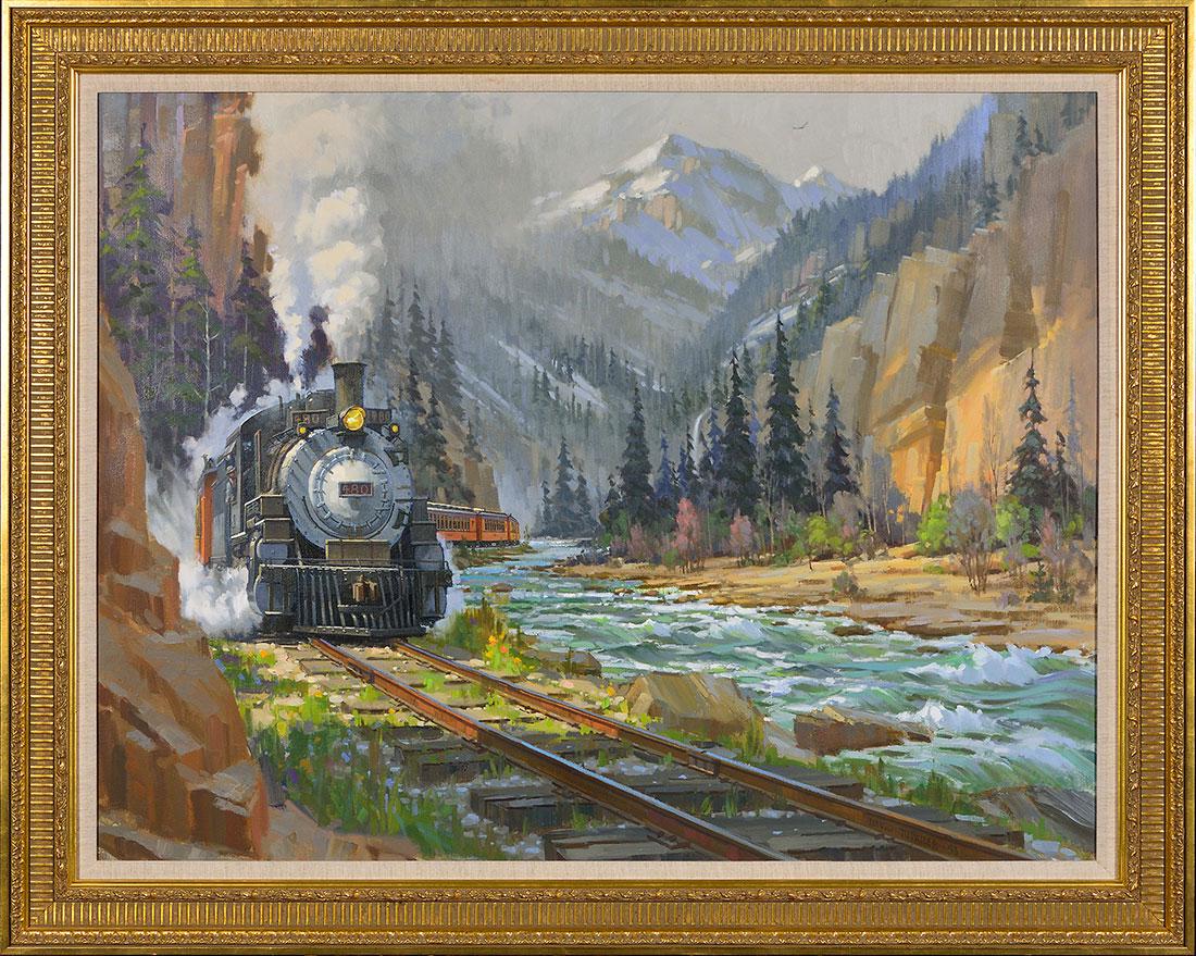 David Tutwiler O/C "Light in the Canyon, 1983, SLR, 34" (1 of 3)