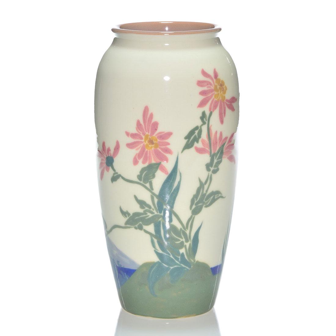 Rookwood Porcelain Scenic vase, Conant, 1920, 892 C, 9" (1 of 3)