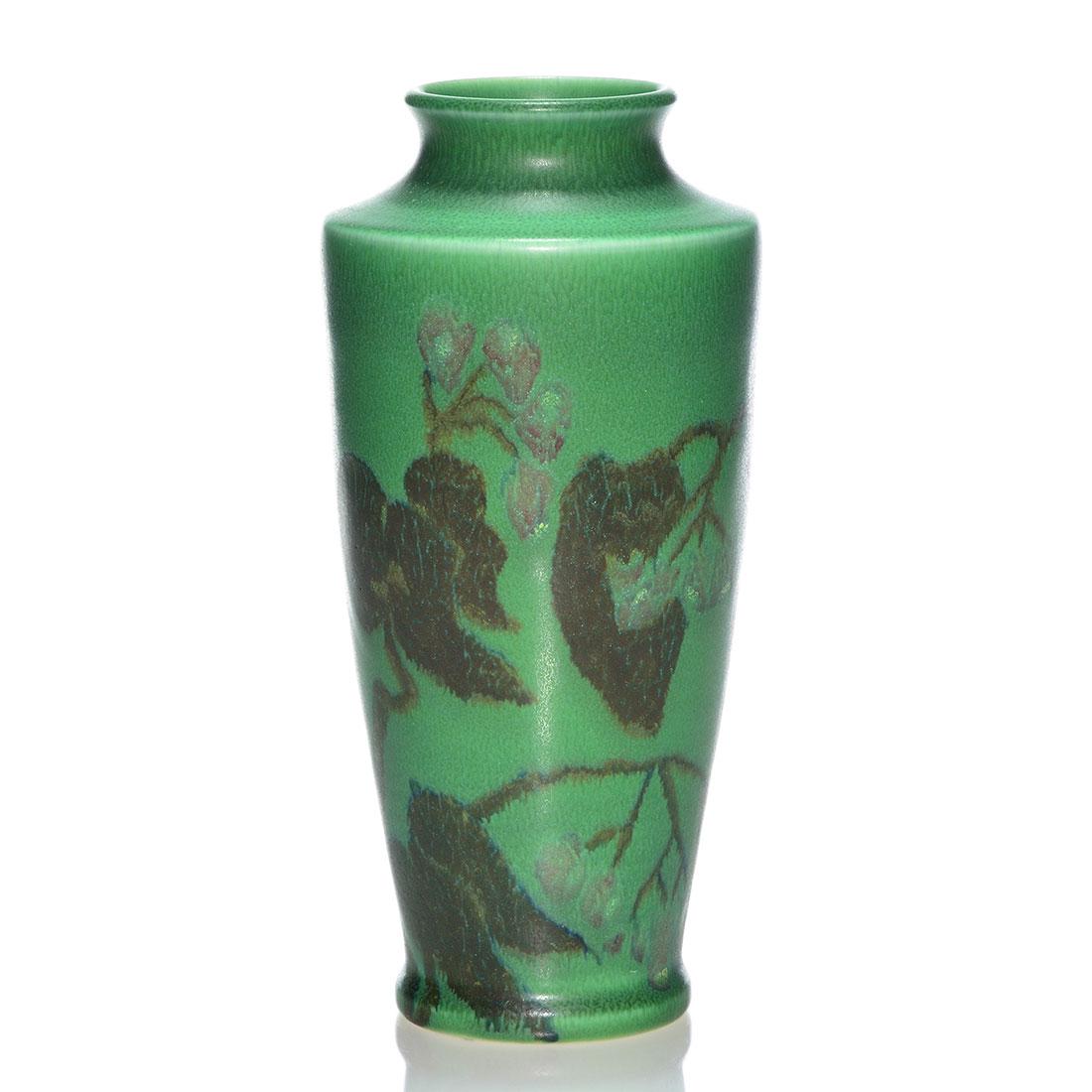 Rookwood Mat floral, Jensen 1929, shape 1920, 9 3/8" (1 of 2)