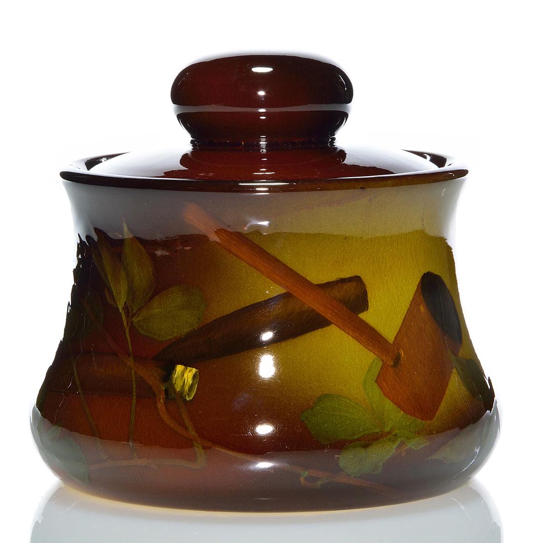 Rookwood Standard humidor, pipe & matches, F.R. 6 1/4" (1 of 2)