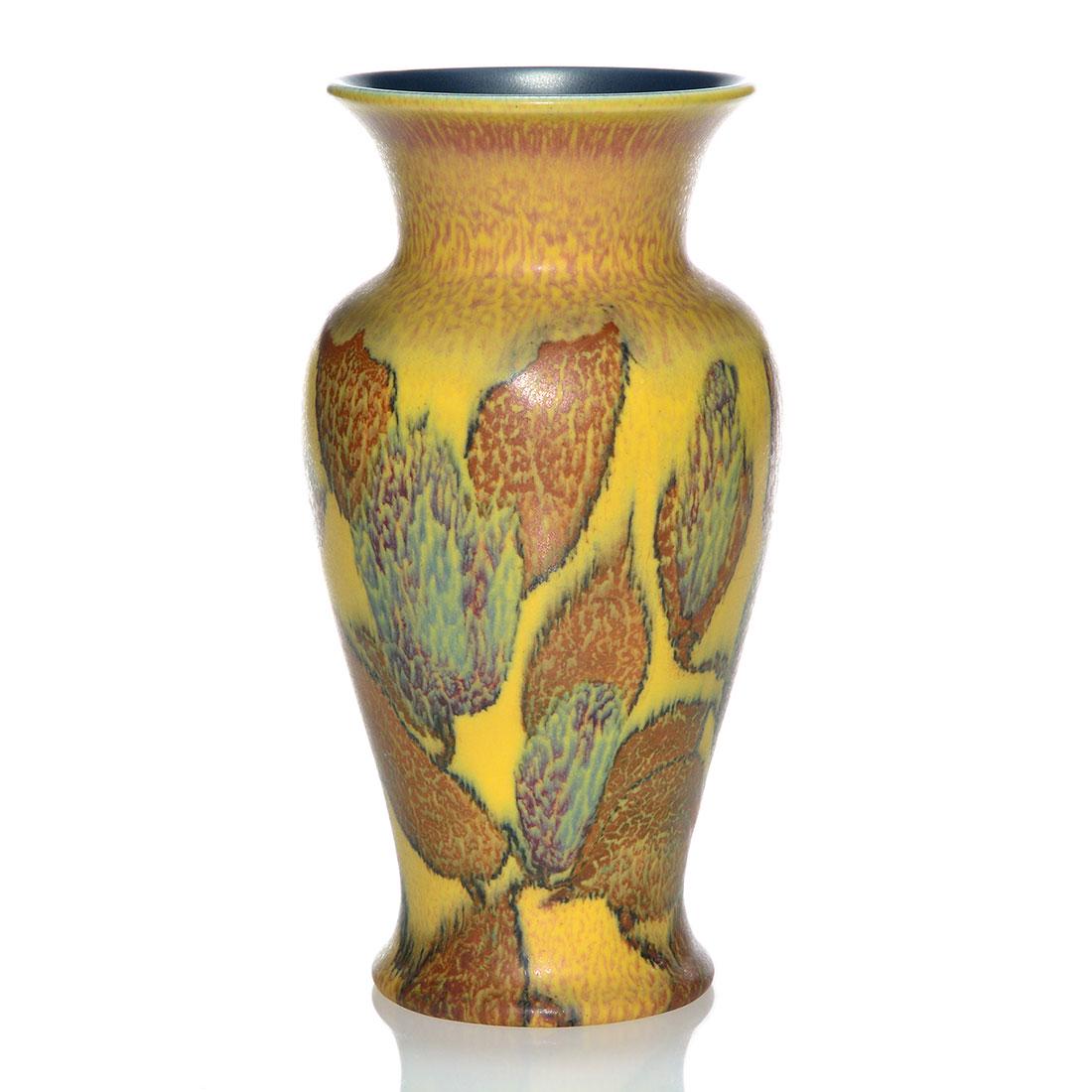 Rookwood mat vase, floral, Jensen, 1930, 2745, 9 1/4" (1 of 2)