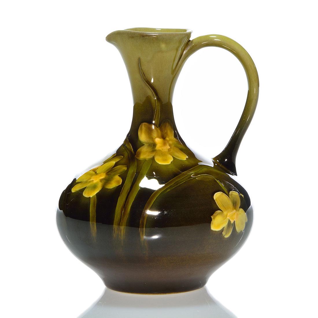 Rookwood Standard ewer, Cook, 1894, 509, 5 1/8", floral (1 of 2)