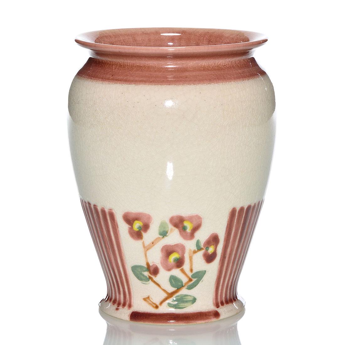 Rookwood decorated vase, floral, Epply, 1943, 2724, 6" (1 of 2)