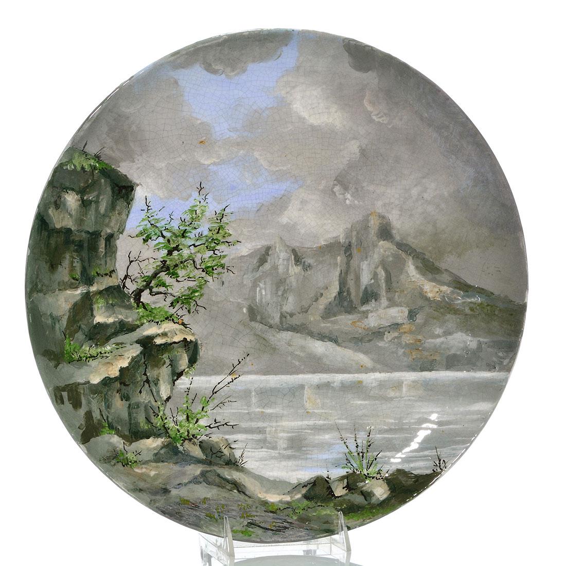 Rookwood Limoges style charger, Valentien, 1882,16" (1 of 2)