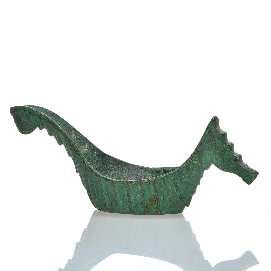 Hurley Bronze Seahorse pipe holder, 1926, 2 3/4" x 7" (1 of 2)