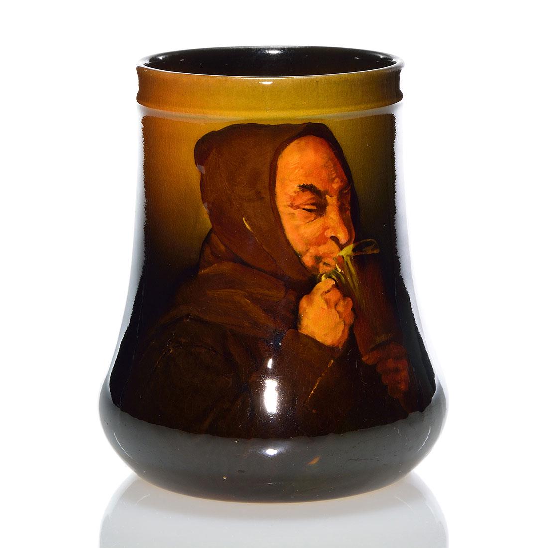 Rookwood Standard mug, monk, Horsfall, 1895, 656, 4 7/8 (1 of 2)