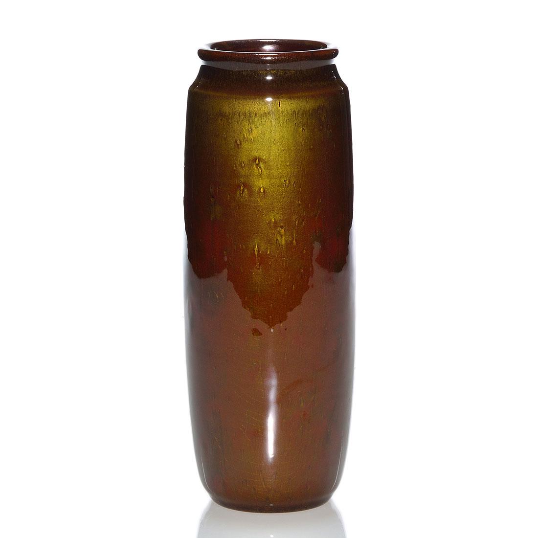 Rookwood Trial Tiger Eye vase, 1898, WP McDonald, 8 1/4 (1 of 2)