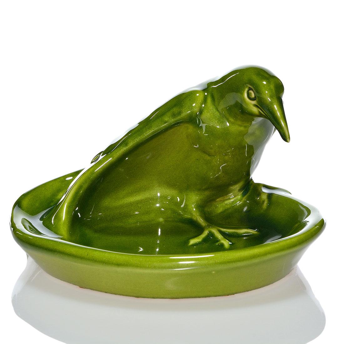 Rookwood Rook ashtray, 1945, 1139, 4 1/4" x 8", (1 of 2)