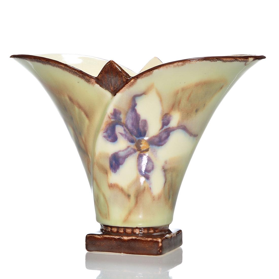 Rookwood Porcelain vase, floral, Jensen, 1946, 7 7/8" (1 of 2)
