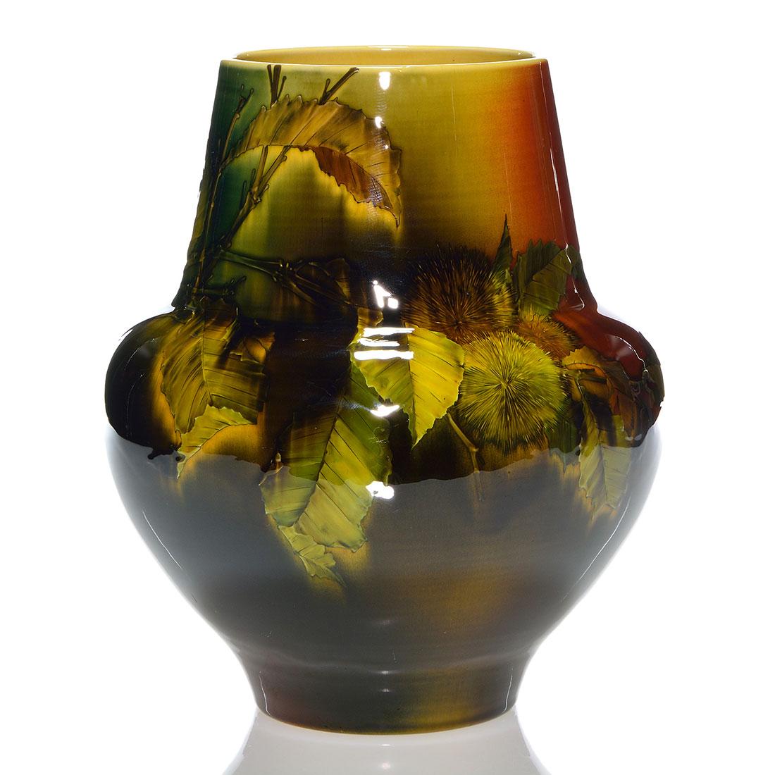 Rookwood Standard vase, Valentien, 1890, 444, 11 5/8" (1 of 2)