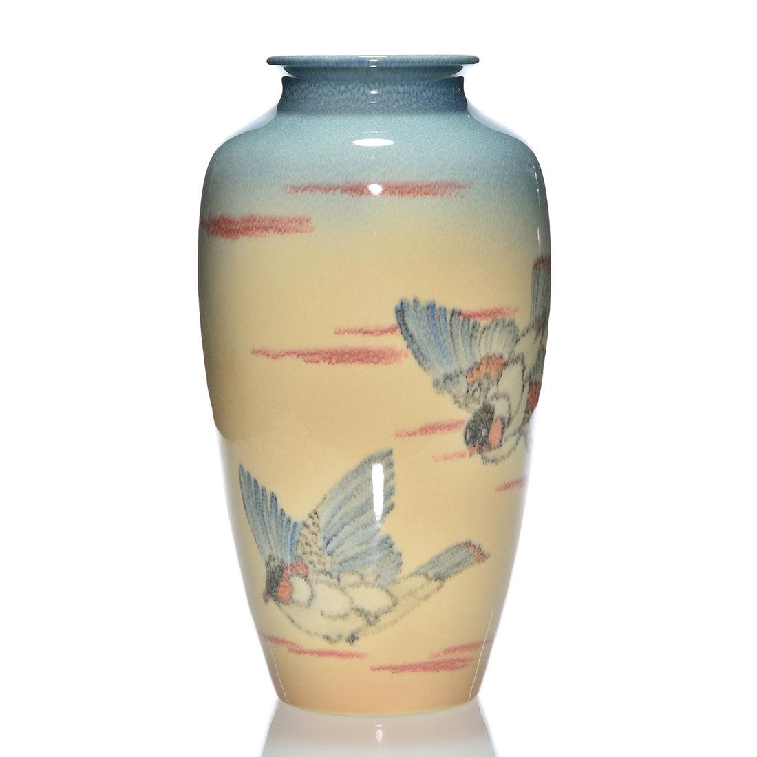 Rookwood Porcelain,  McDonald birds, 1937, 14 1/8" (1 of 2)