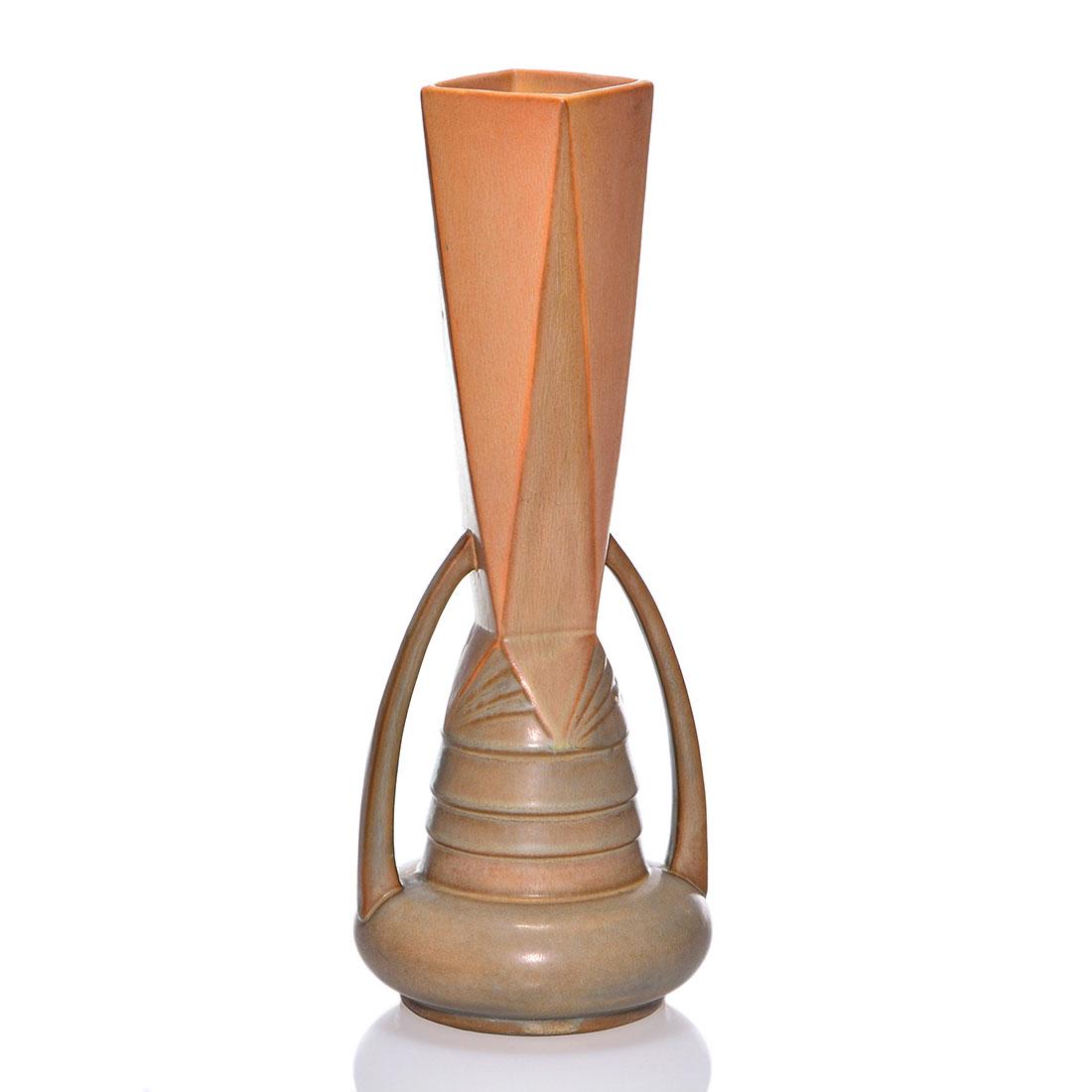 Roseville Futura Arches vase, 14 1/4”, shape 411-14” (1 of 2)