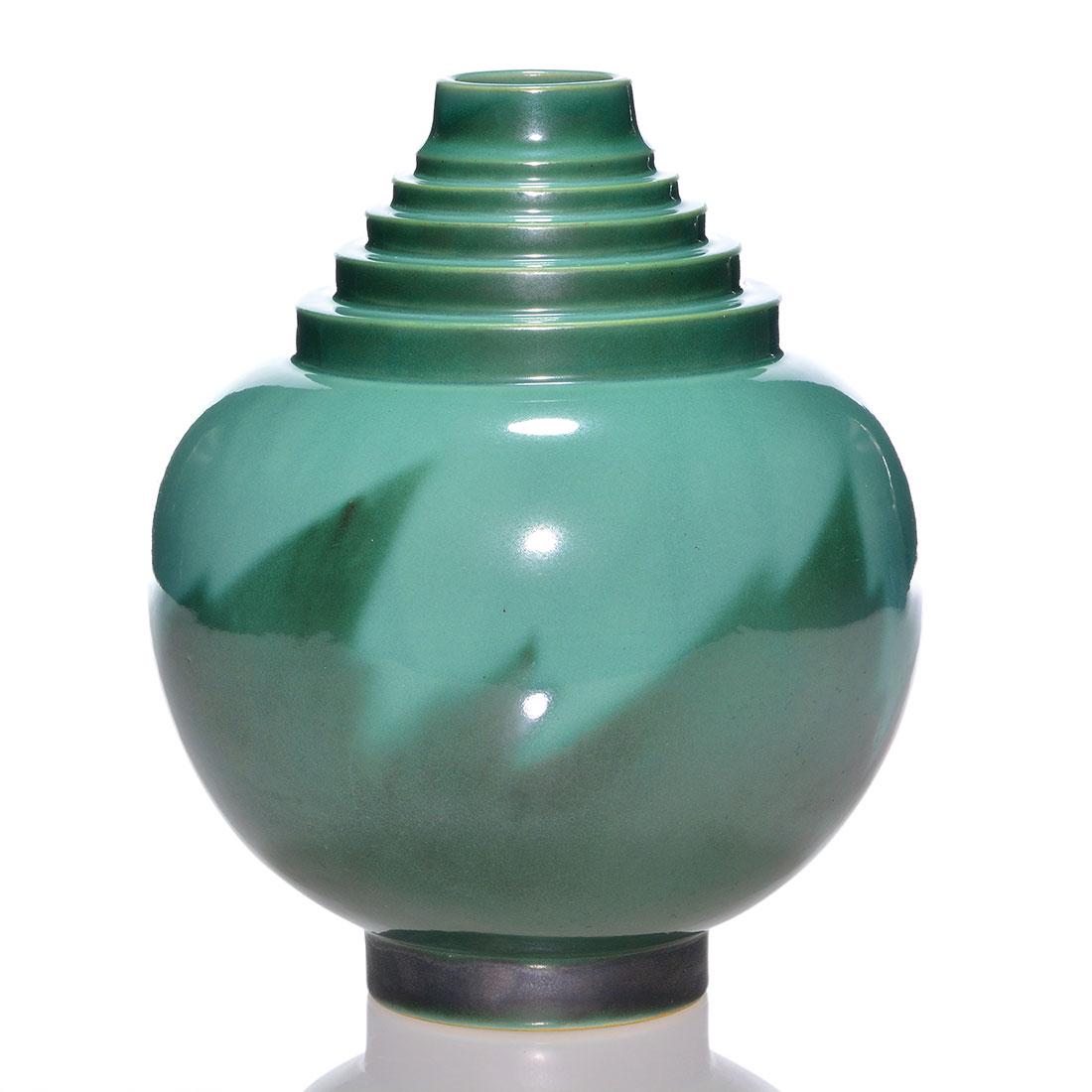 Roseville Futura Black Flame vase, 391-10, 10 1/8” (1 of 2)