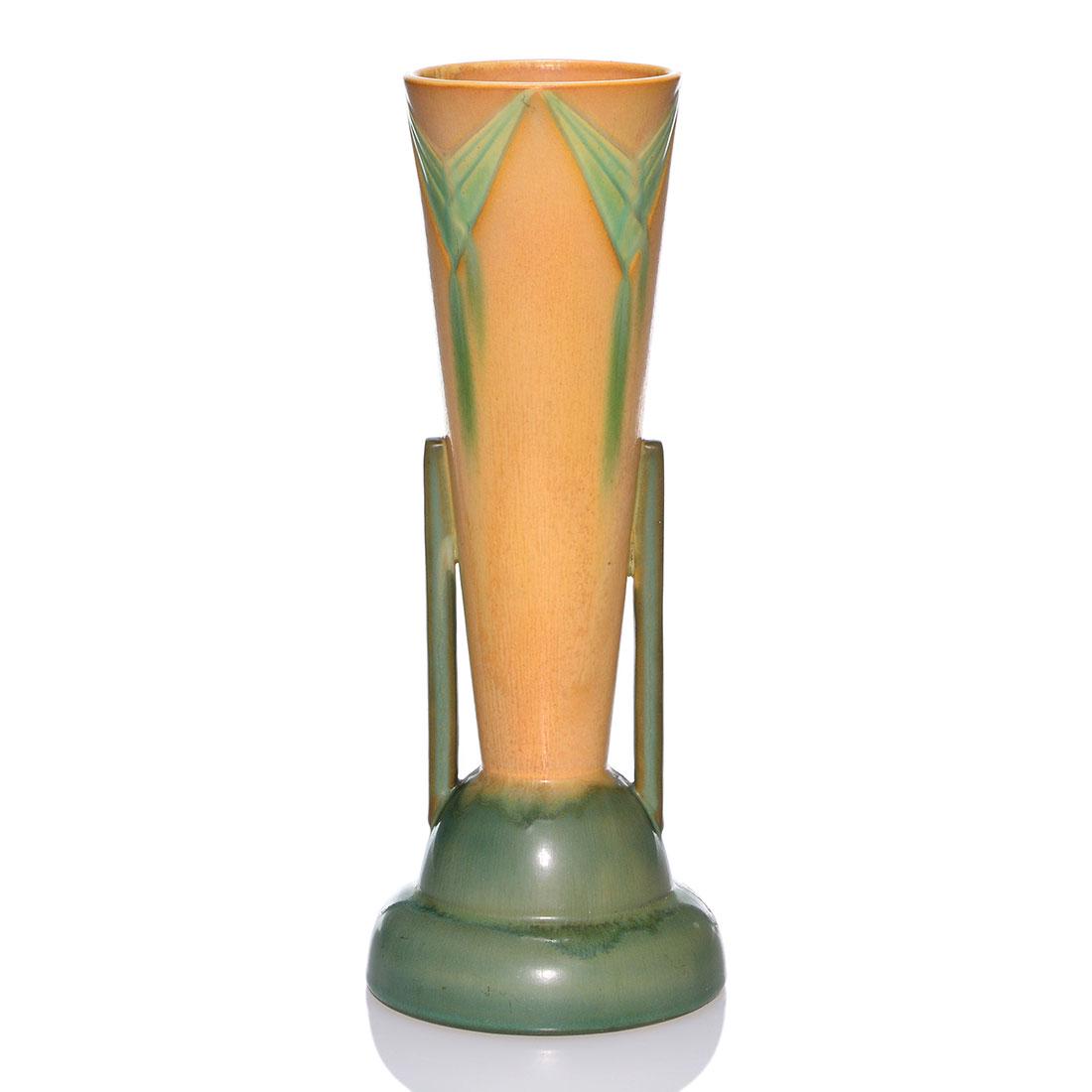 Roseville Futura Table Leg vase, 12 1/4”, shape (1 of 2)