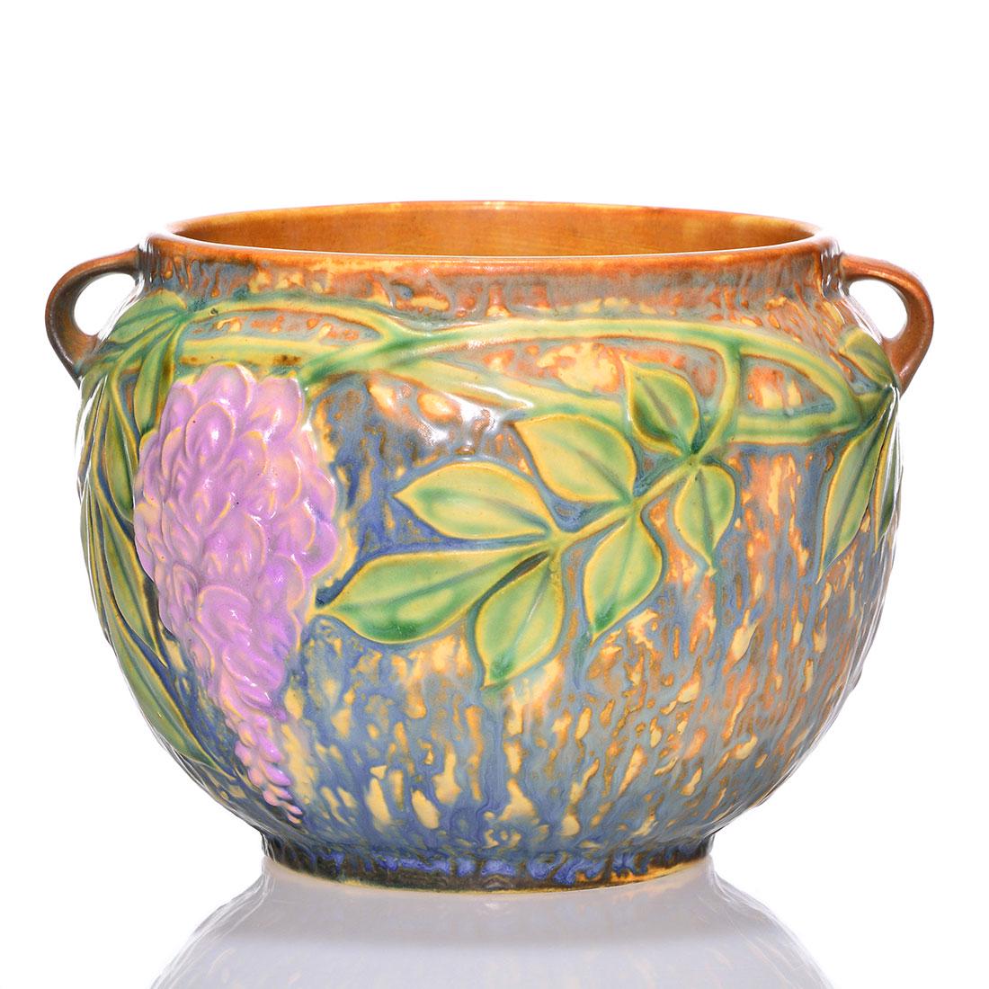 Roseville Wisteria vase, shape 6285”, blue, 5” Nov 03, 2018 Humler