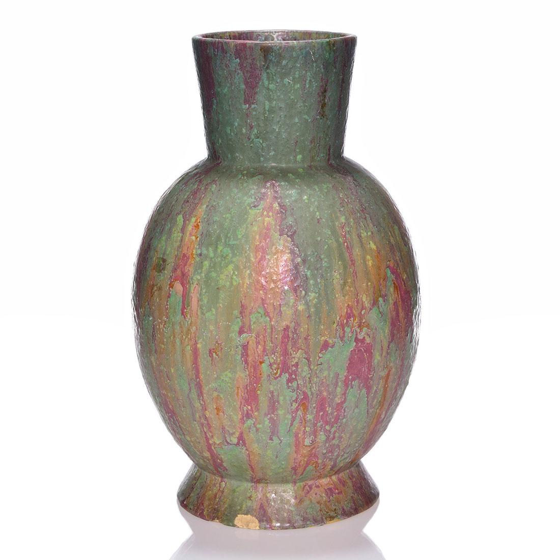 Roseville Carnelian II vase, shape 455, 18” (1 of 2)