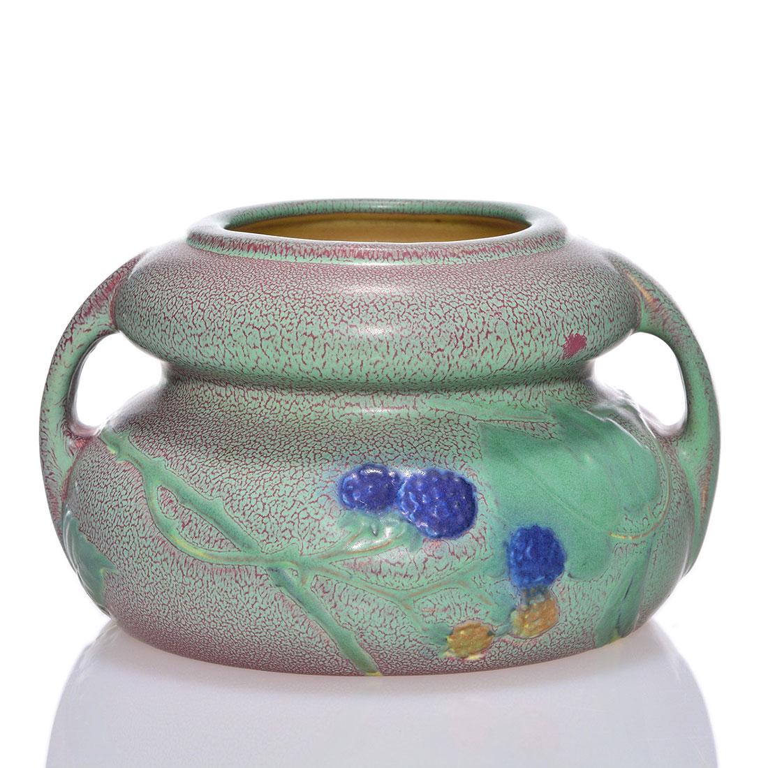 Weller Matt Ware (fru Russet) handled vase, 3 1/4” (1 of 2)